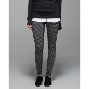 Lululemon Wunder Under Pant Tri Geo Silver Spoon Black Geometric Luon 8